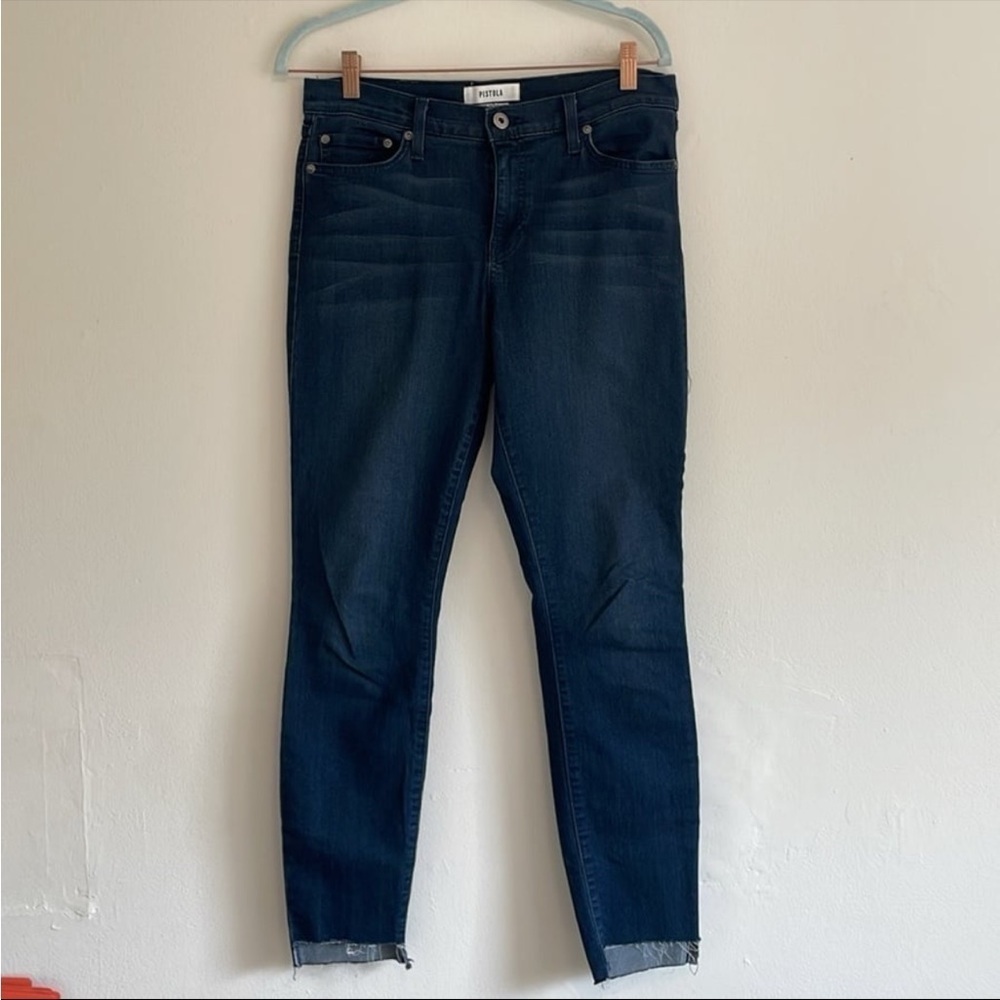 Pistola Dark Deep Blue Wash High Rise Skinny Jeans Size 29 - Picture 2 of 7